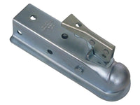 2" Straight Trailer Coupler – Lever Lock | 3,500 lb Capacity | CT-3001-Z Zinc Plated - 3,500 lb - close-up view | AAA Trailer