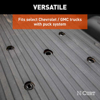 CURT 16027 Puck System 5th Wheel Adapter with Rails, Select Chevy, Ford, GMC, 25K #16027 - alternate angle | AAA Trailer