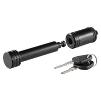 CURT 23518 Black Barbell Hitch Lock – 5/8" Pin | Fits 2" Receiver | Anti-Theft Trailer Hitch Lock - 1 lb - full product view 