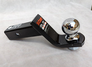 CURT 45042 Trailer Hitch Mount with 2-5/16-Inch Ball & Pin, Fits 2-Inch Receiver, 7,500 lbs, 4-Inch Drop , Black - 7,500 lbs 