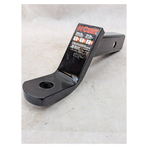 CURT 45050 Class 3 Trailer Hitch Ball Mount, Fits 2-Inch Receiver, 7,500 lbs, 1-Inch Hole, 4-Inch Drop, 2-In Rise, Gloss Blac