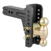 CURT 45902 Adjustable Trailer Hitch Ball Mount, 2.5" Inch Receiver, 6-Inch Drop, 2 and 2-5/16-Inch Balls, 20,000 lbs - 10,000