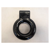 CURT 48601 Black Steel Pintle Hitch Lunette Ring 3-Inch ID, 12,000 lbs, Channel Mount Required, - 12,000 lbs - alternate angl