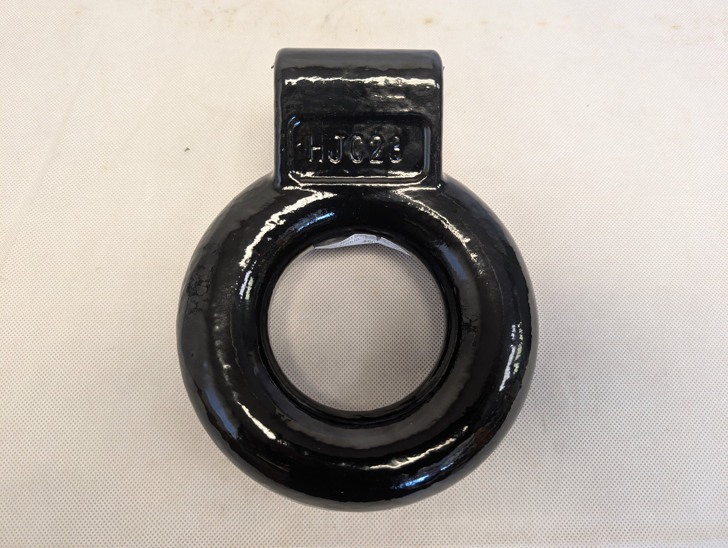 CURT 48601 Black Steel Pintle Hitch Lunette Ring 3-Inch ID, 12,000 lbs, Channel Mount Required, - 12,000 lbs - alternate angl
