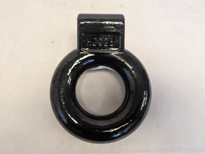 CURT 48601 Black Steel Pintle Hitch Lunette Ring 3-Inch ID, 12,000 lbs, Channel Mount Required, - 12,000 lbs - alternate angl