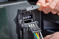 CURT 57015 OEM Replacement Dual-Output Vehicle-Side 7-Pin, 4-Pin Connectors, Plugs into Any USCAR Socket - alternate angle | 