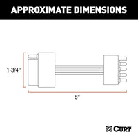 CURT 57187 4-Way to 5-Way Flat Trailer Wiring Adapter for Boat Trailers - alternate angle | AAA Trailer