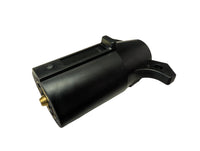 CURT 58140 7-Way RV Blade Connector Plug 7-pin blade end view | AAA Trailer