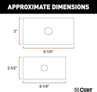 CURT Trailer Hitch Receiver Adapter Sleeve Set – 3" to 2-1/2" & 2" Reducer | Heavy-Duty Steel - close-up view | AAA Trailer