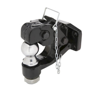 Curt 8-Ton Pintle Hitch with 2 5/16" Chrome Ball - full product view | AAA Trailer