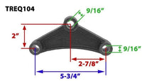 Curved Equalizer for 1-3/4" Wide Double-Eye Springs - 5-3/4" Long - 9/16" Center Hole EQ 104 - detail view | AAA Trailer
