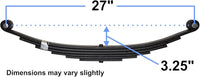 TruRyde 850-0142 6-Leaf Double Eye Trailer Leaf Spring – 27" – 3,000 lb (DE-33617) - 3,000 lb - detail view | AAA Trailer