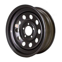 Dexstar 15" x 5" Trailer Wheel – 5 Lug on 4.5" Bolt Pattern Black Mod Steel Rim (3.19" Bore, 0 Offset) - 2200 lb - close-up v