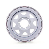 Dexstar 16x6 Steel Spoke Trailer Wheel 8x6.5 White Coated - 16x6 - full product view | AAA Trailer