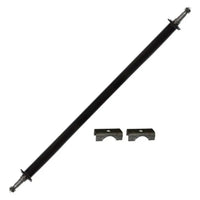 Dexter 2,200 lb straight-spindle trailer axle beam, 74 inch hub face, with spring seats