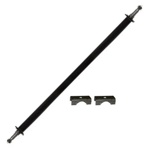 Dexter 2,200 lb straight-spindle trailer axle beam, 74 inch hub face, with spring seats