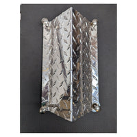 Diamond Plate Corner Protector w/ bolts - full product view | AAA Trailer