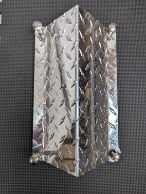 Diamond Plate Corner Protector w/ bolts - full product view | AAA Trailer