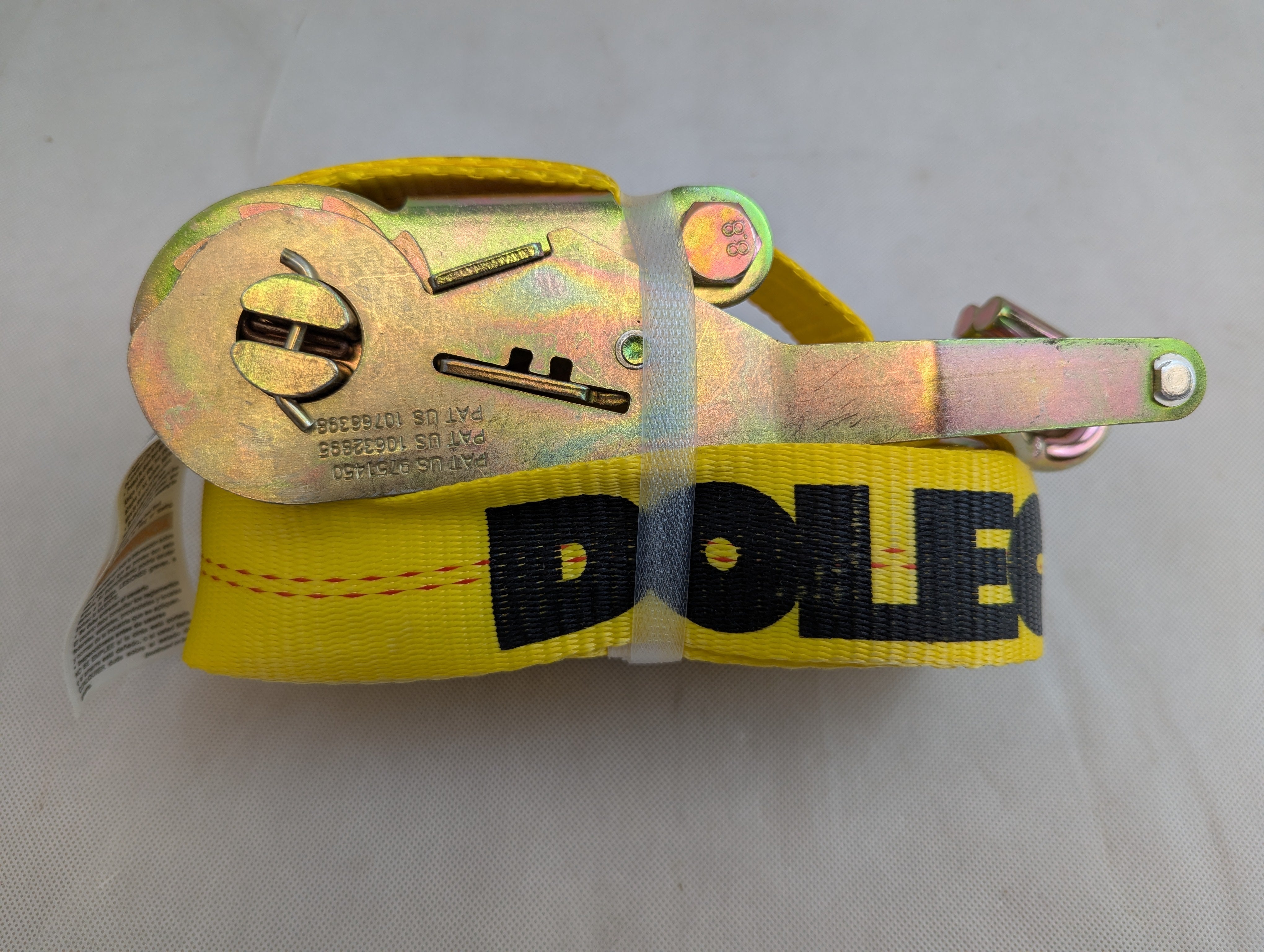 Doleco USA Automatic Self-Tension 2"x27' Ratchet Strap w/Wire Hooks, with AST Buckle 23472227