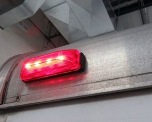 Red warning light on a Enclosed Trailer MCL75RB