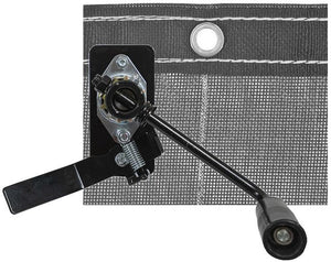 7ft x 15ft Wide Dump Trailer Complete Tarp Kit Standard Duty, 10 Mil, Black, PVC Coated Polyester