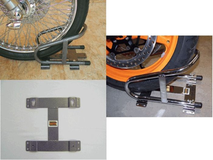 Durable Steel Motorcycle Wheel Chock for Secure Transport