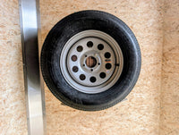 Adjustable Aluminum Spare Tire Carrier – Enclosed Trailer Wall Mount 10–16" Wheel – view 6 | AAA Trailer