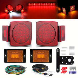 LED Kit, Trailer Light Kit with Amber LED Marker Lights, 29ft Trailer Wiring Harness, LED Trailer Lights for Utility Trailer 