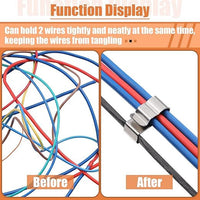Trailer Frame Wire Clips Stainless Steel Metal Cable Clips 22.5 mm/ 0.89 Inch Solar Panel Double Wire Clamps Trailer Clamps f