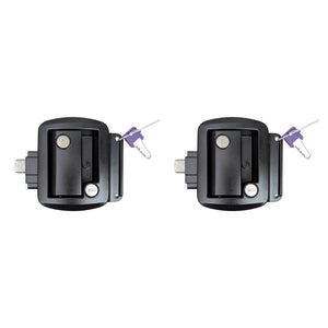 Global Link RV Entry Door Lock — Black, set of 2 keyed alike