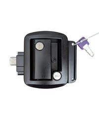Global Link Black Aluminum RV Entry Door Lock Kit - Secure & Weatherproof Upgrade - full product view | AAA Trailer