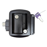 Global Link Black Aluminum RV Entry Door Lock Kit - Secure & Weatherproof Upgrade - full product view | AAA Trailer