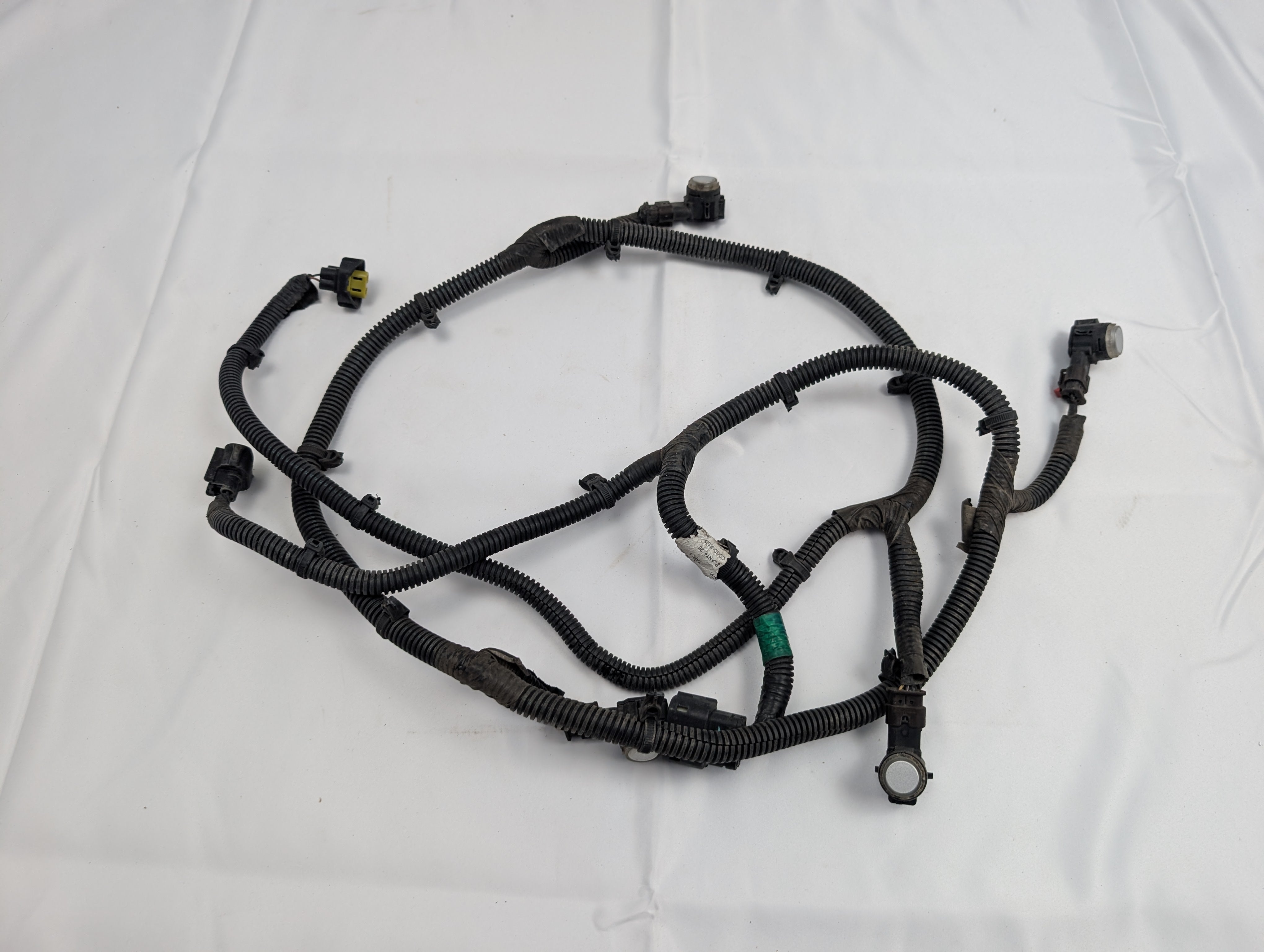 GM OEM Front Parking Aid Sensor Wiring Harness with Sensors — 2019-2023 Sierra Silverado HD | 84540583 + 84360392 | Used
