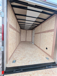 American Hauler 6x12 Enclosed Cargo Trailer w Ramp Door - GRAY - Stock# 37303 - 2,700 lbs, 6x12 - close-up view | AAA Trailer