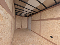 American Hauler 6x12 Enclosed Cargo Trailer w Ramp Door - GRAY - Stock# 37303 - 2,700 lbs, 6x12 - close-up view | AAA Trailer