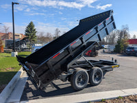 Griffin 7X14 Tandem Dump Trailer with Tarp Kit, Battery Charger, Drop Leg Jack - 7,000 lb, 3,200 PSI, 7x14 - close-up view | 