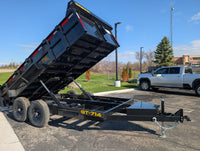 Griffin 7X14 Tandem Dump Trailer with Tarp Kit, Battery Charger, Drop Leg Jack - 7,000 lb, 3,200 PSI, 7x14 - close-up view | 