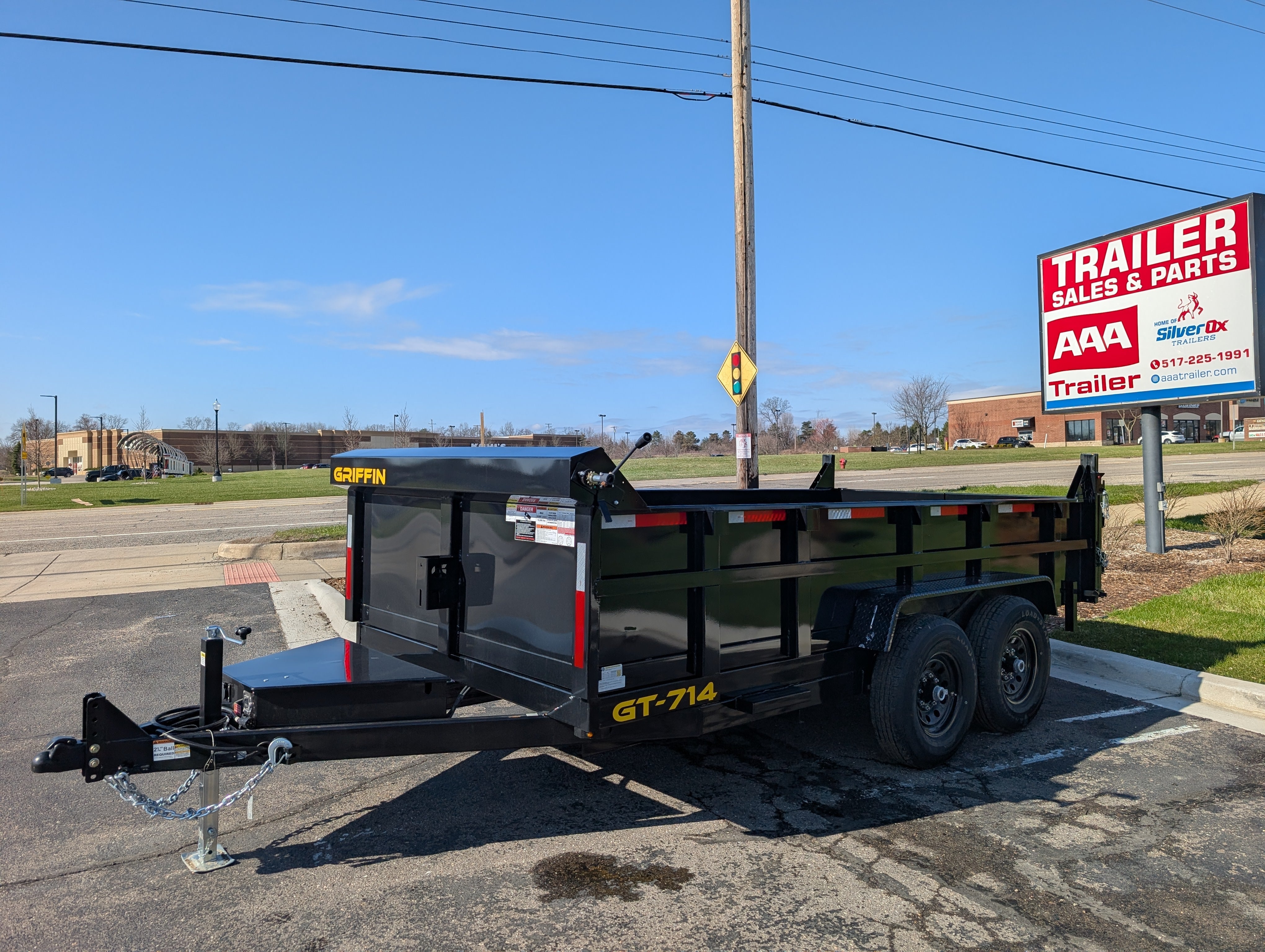 Griffin 7x14 Dump Trailer — Tandem Axle Hydraulic D | AAA Trailer