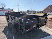 Griffin 7X14 Tandem Dump Trailer with Tarp Kit, Battery Charger, Drop Leg Jack - 7,000 lb, 3,200 PSI, 7x14 - close-up view | 