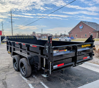 Griffin GT 7x14 Dump Trailer 8k axles, Telescopic Lift | Tarp Kit, Charger & Drop Leg Jack 16k GVWR - 8,000 lb, 7x14 - close-