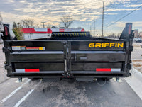 Griffin GT 7x14 Dump Trailer 8k axles, Telescopic Lift | Tarp Kit, Charger & Drop Leg Jack 16k GVWR - 8,000 lb, 7x14 - close-