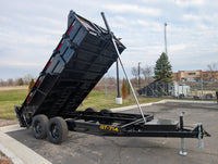 Griffin GT 7x14 Dump Trailer 8k axles, Telescopic Lift | Tarp Kit, Charger & Drop Leg Jack 16k GVWR - 8,000 lb, 7x14 - close-