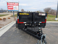 Griffin GT 7x14 Dump Trailer 8k axles, Telescopic Lift | Tarp Kit, Charger & Drop Leg Jack 16k GVWR - 8,000 lb, 7x14 - altern