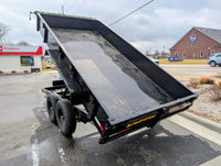 Griffin GT 7x14 Dump Trailer for Sale – 14K GVWR Hydraulic Dump w/ Low Profile Sides - 14,000 lb, 7x14 - close-up view | AAA 