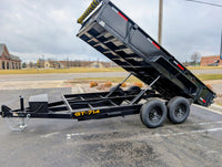 Griffin GT 7x14 Dump Trailer for Sale – 14K GVWR Hydraulic Dump w/ Low Profile Sides - 14,000 lb, 7x14 - close-up view | AAA 