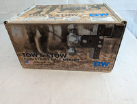 B&W Trailer Hitches Tow & Stow Adjustable Trailer Hitch Ball Mount - Fits 2.5" Receiver, Dual Ball (2" x 2-5/16"), Compatible