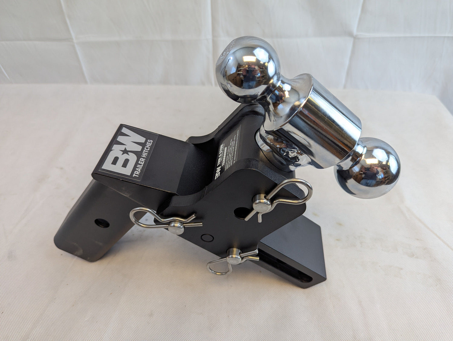 B&W Trailer Hitches Tow & Stow Adjustable Trailer Hitch Ball Mount - Fits 2.5" Receiver, Dual Ball (2" x 2-5/16"), Compatible