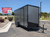 Haulin 6x12 Single Axle Enclosed Cargo Trailer – Charcoal Blackout Package - view 2
