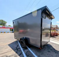 Haulin 6x12 Single Axle Enclosed Cargo Trailer – Charcoal Blackout Package - view 4