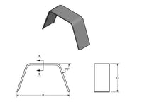 Heavy-Duty 10" x 36" Steel Jeep Style Trailer Fender - detail view | AAA Trailer